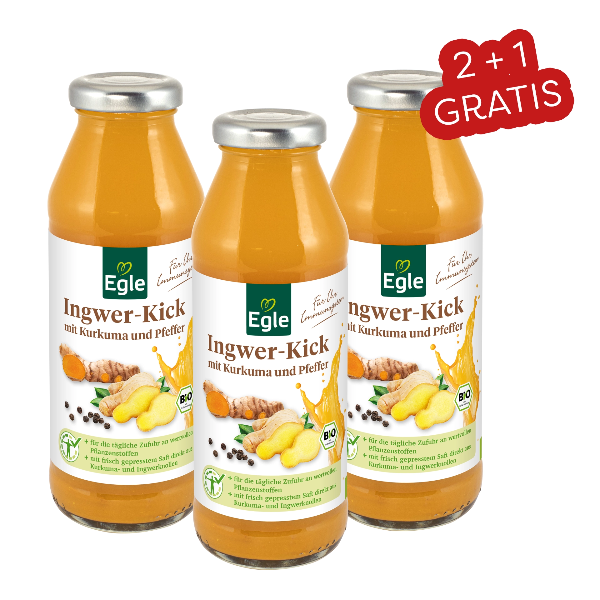 Bio Ingwer-Kick,  2 + 1 Gratis