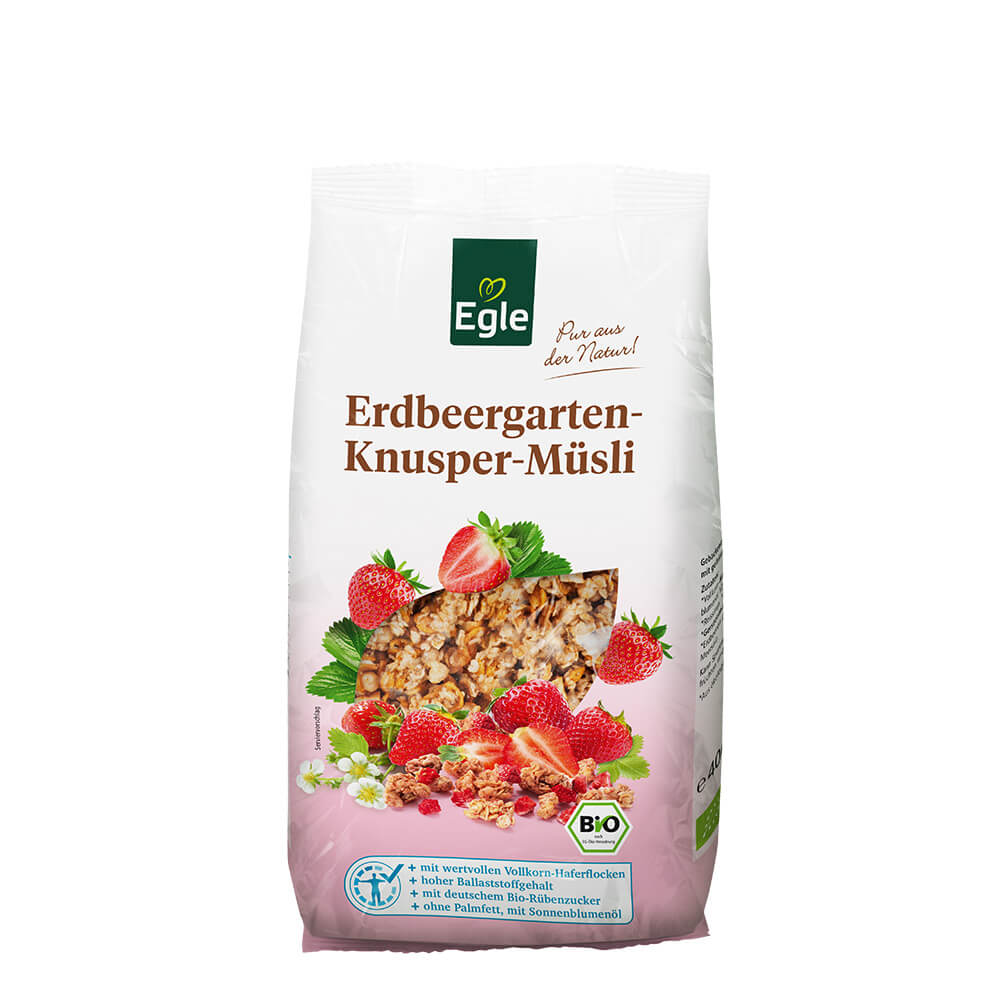 Bio Erdbeergarten-Knusper-Müsli, 400 g