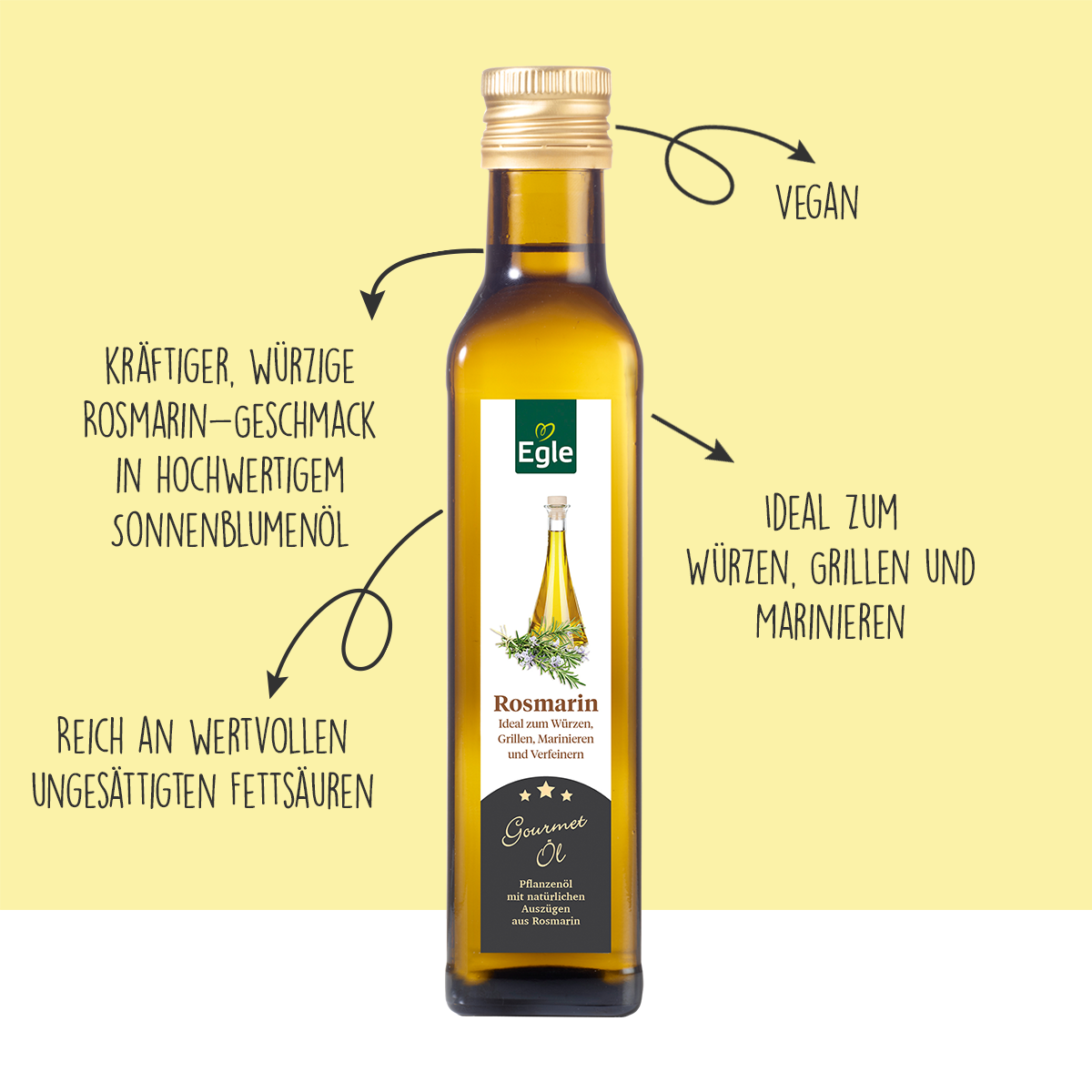 Gourmetöl Rosmarin, 0,25 l