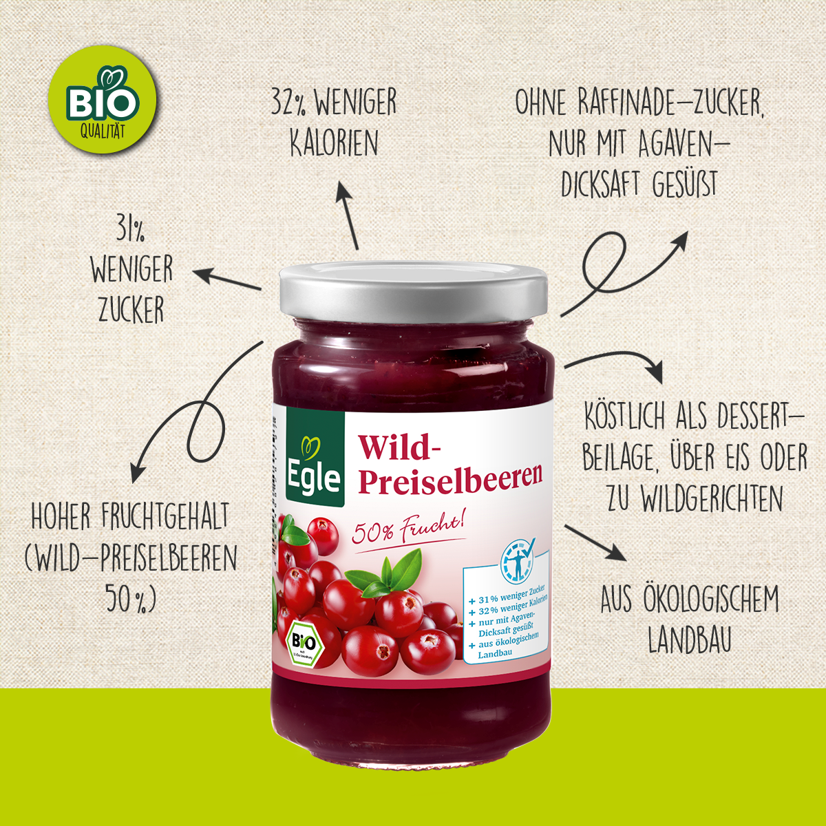 BIO Wild-Preiselbeeren, 240 g