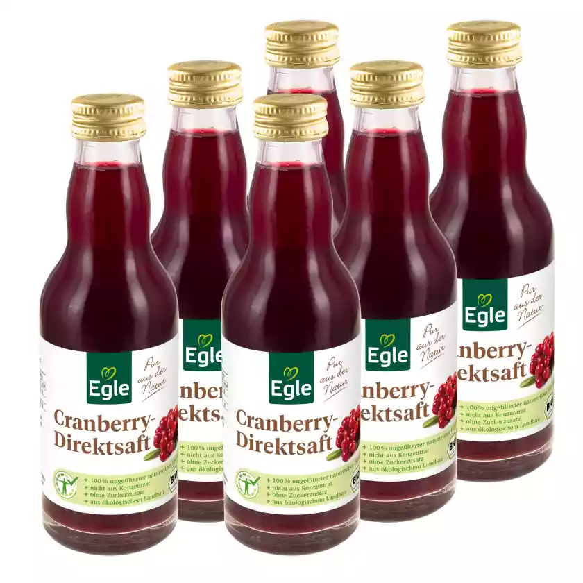 BIO Cranberry-Direktsaft, 6 x 200 ml