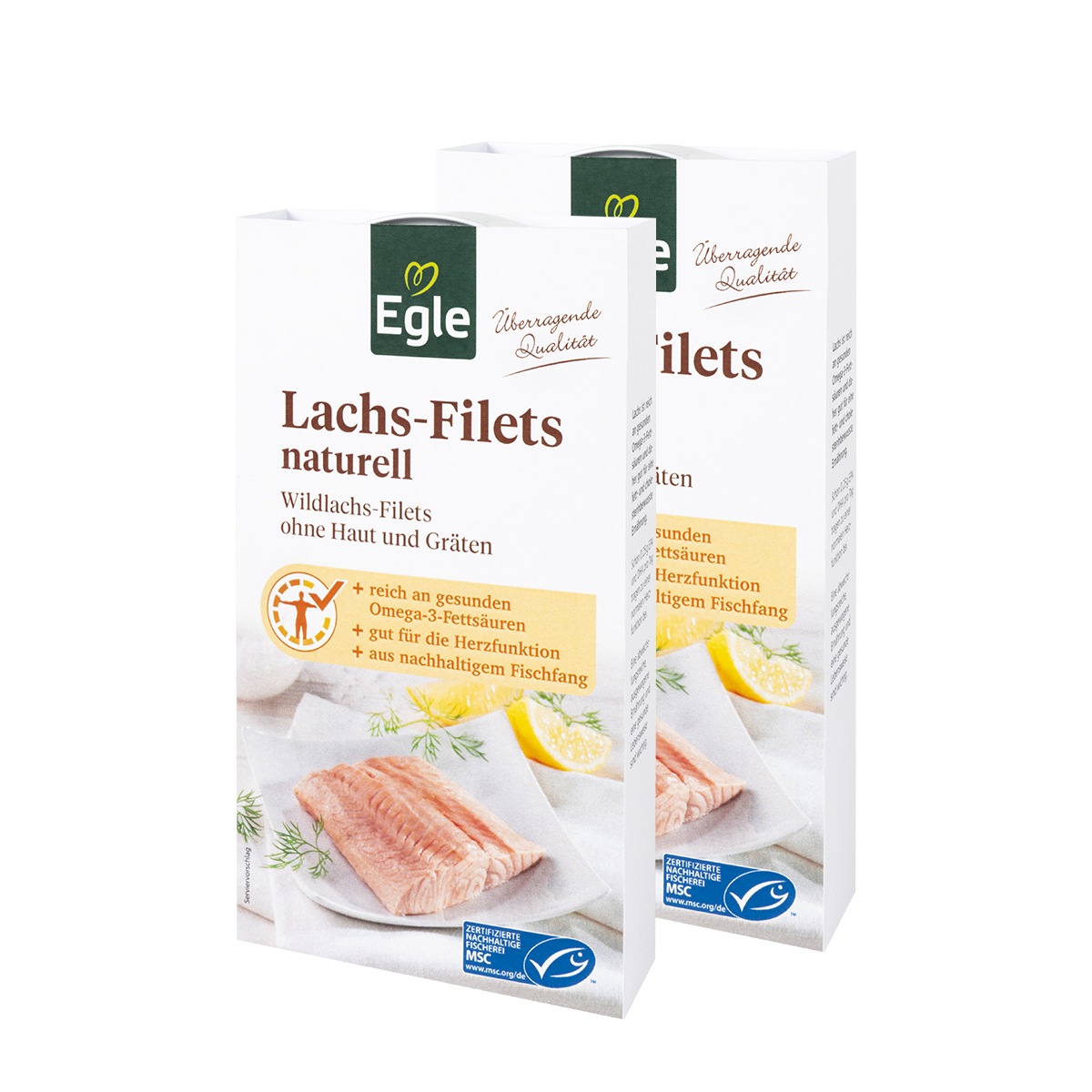 Lachsfilets naturell, 2 x 190 g