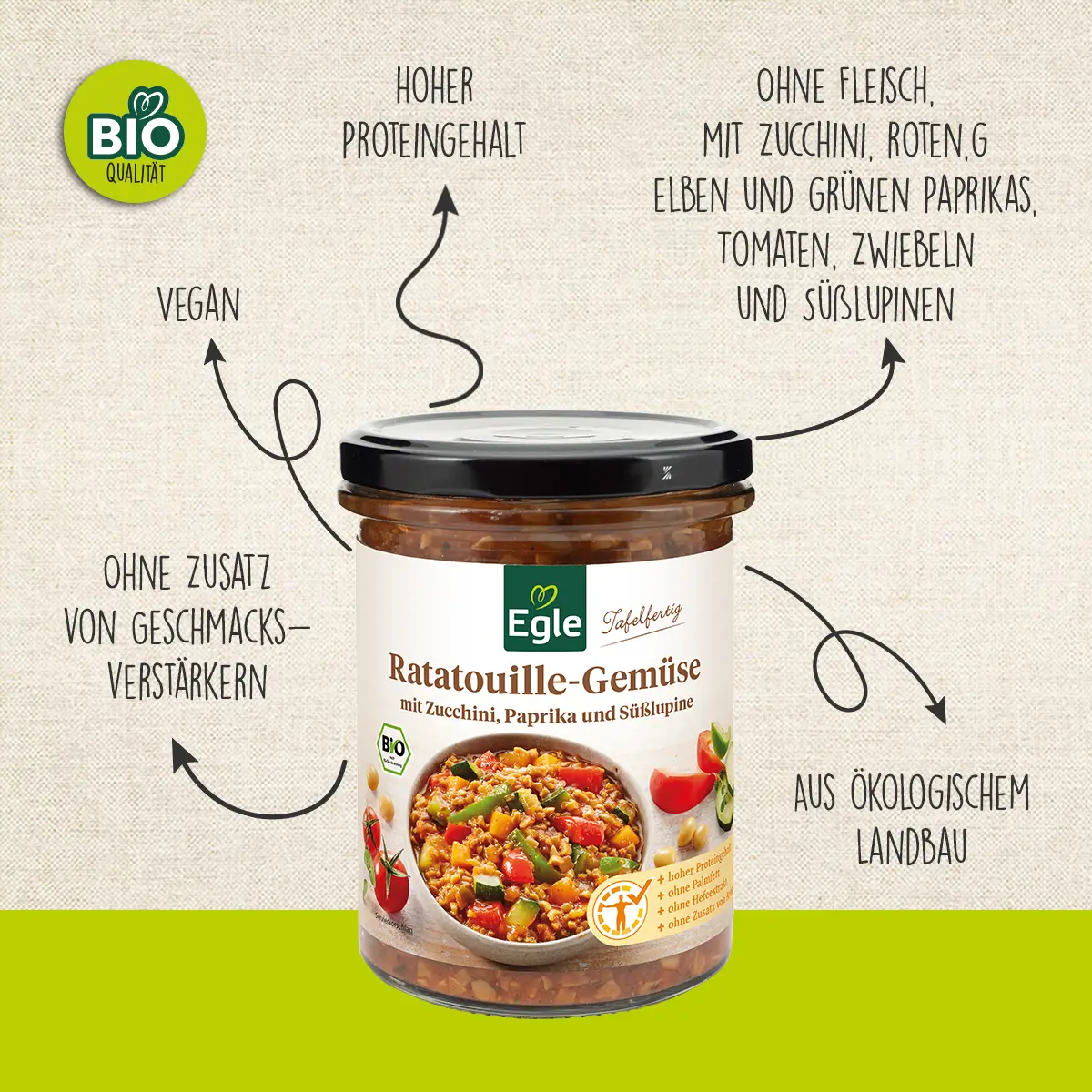 Bio Ratatouille-Gemüse, 390 g