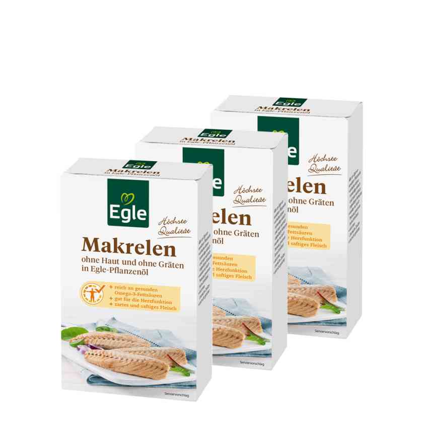 Makrelen in Öl, 3 x 120 g