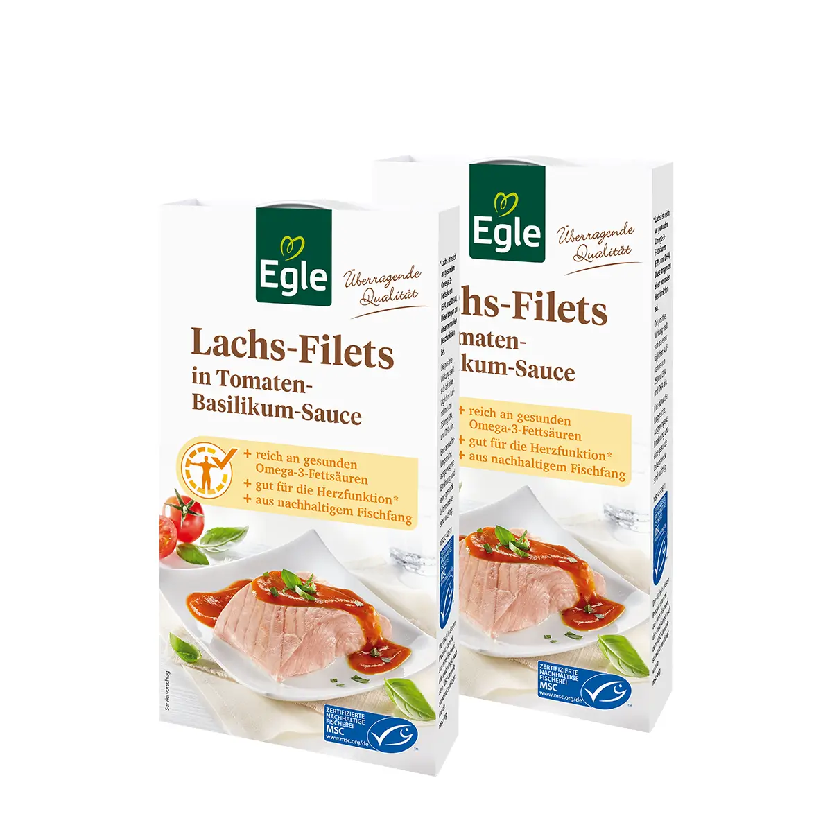 Wildlachs-Filets in Tomaten-Basilikum-Sauce, 2 x 190 g