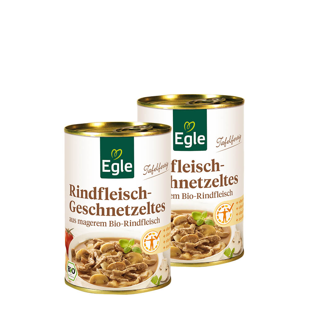 Bio Rindfleisch-Geschnetzeltes, 2 x 400 g - Doppelpack