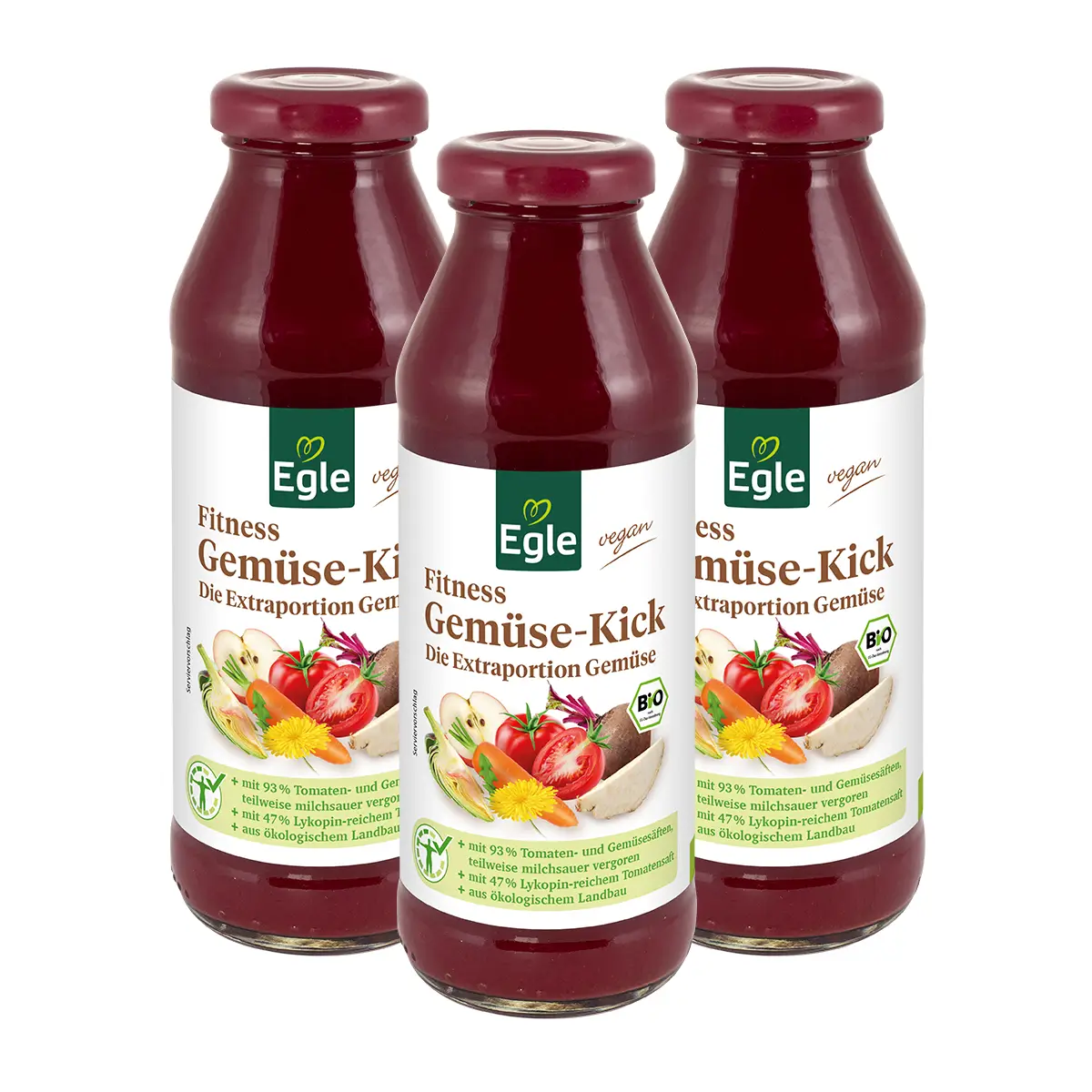 BIO Fitness Gemüse-Kick, 3 x 280 ml