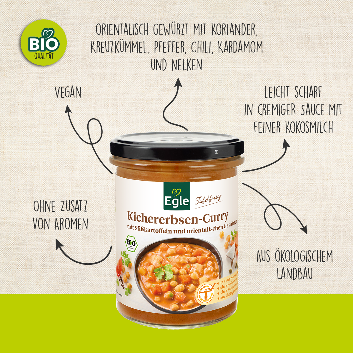 BIO Kichererbsen-Curry, 390 g