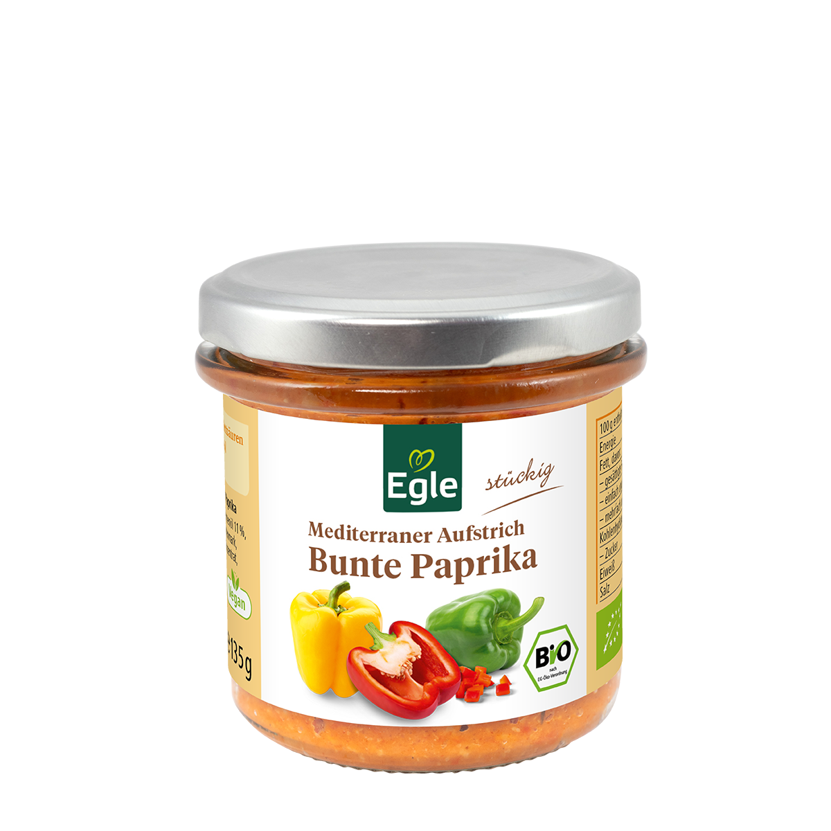 BIO Mediterraner Aufstrich Bunte Paprika, 135 g