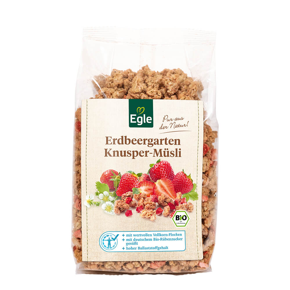 Bio Erdbeergarten-Knusper-Müsli 400 g – Kostprobe Bio Erdbeergarten-Knusper-Müsli 400 g – Kostprobe