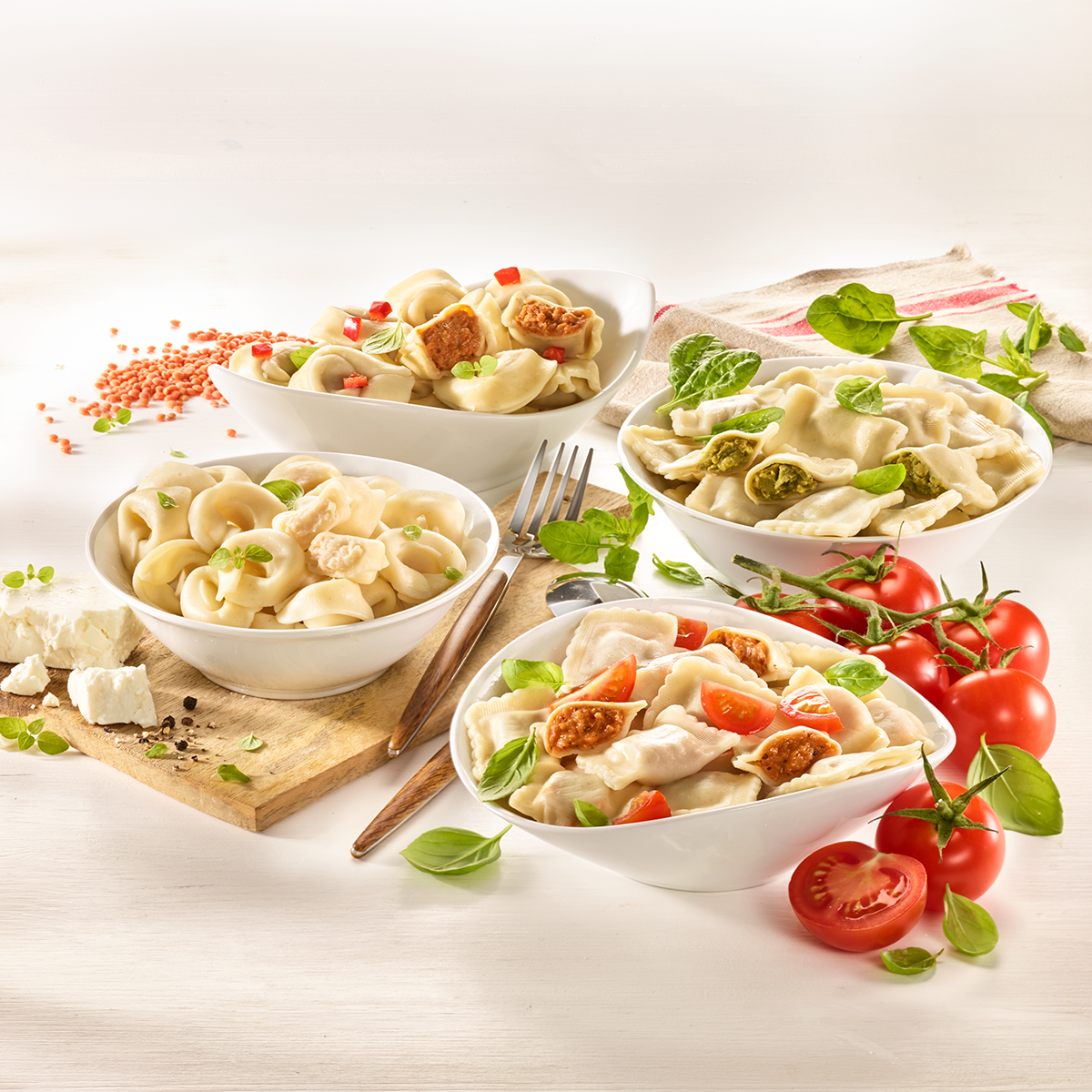 BIO Tortellini mit Käsefüllung, 3 x 250 g