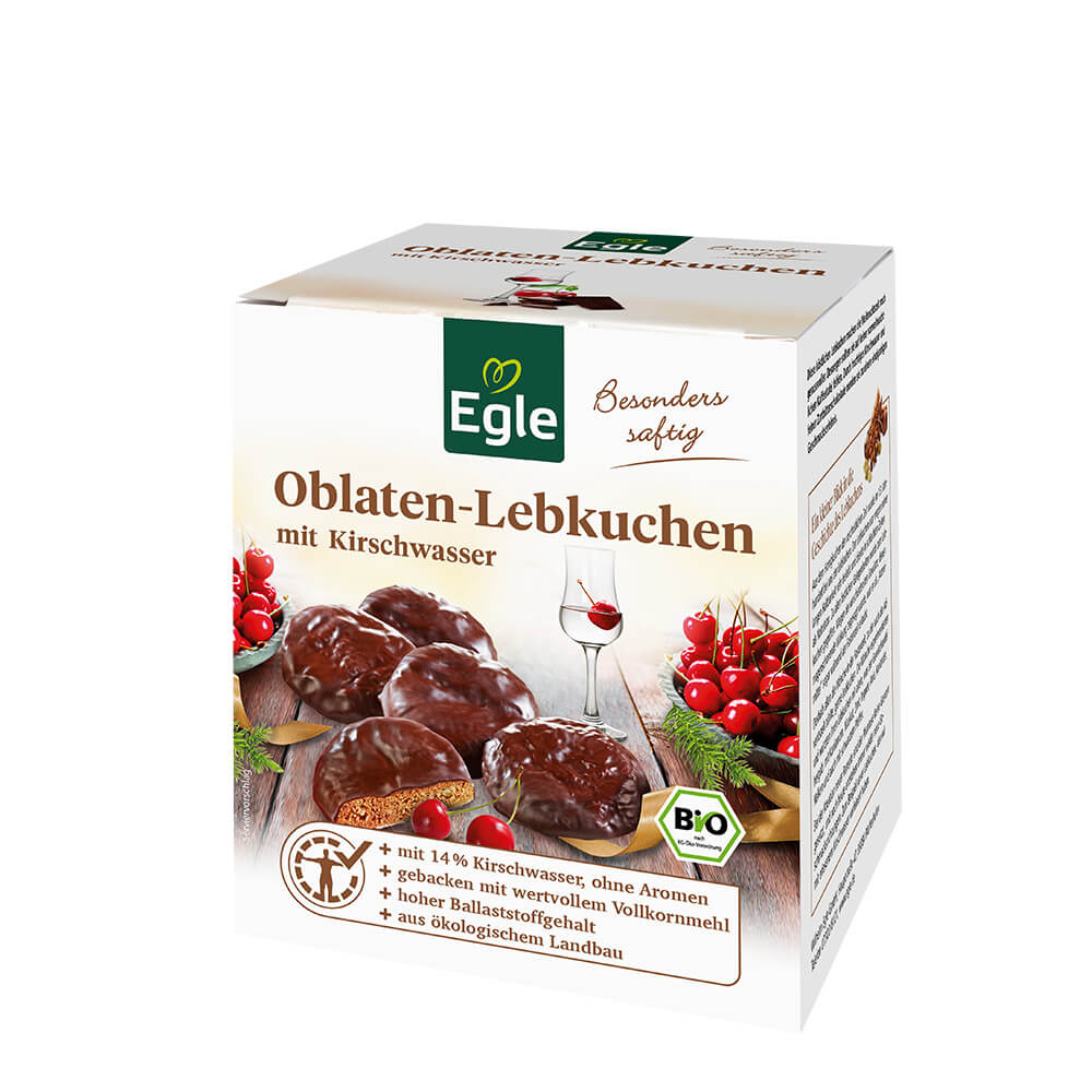 Bio Oblaten-Lebkuchen mit Kirschwasser, 175 g