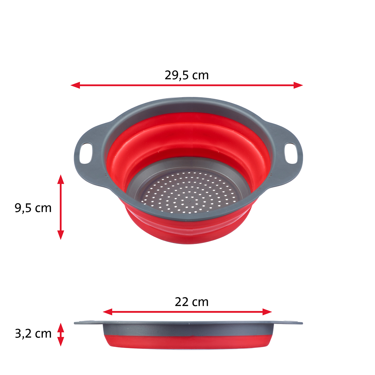 Abtropfsieb aus Silikon, faltbar