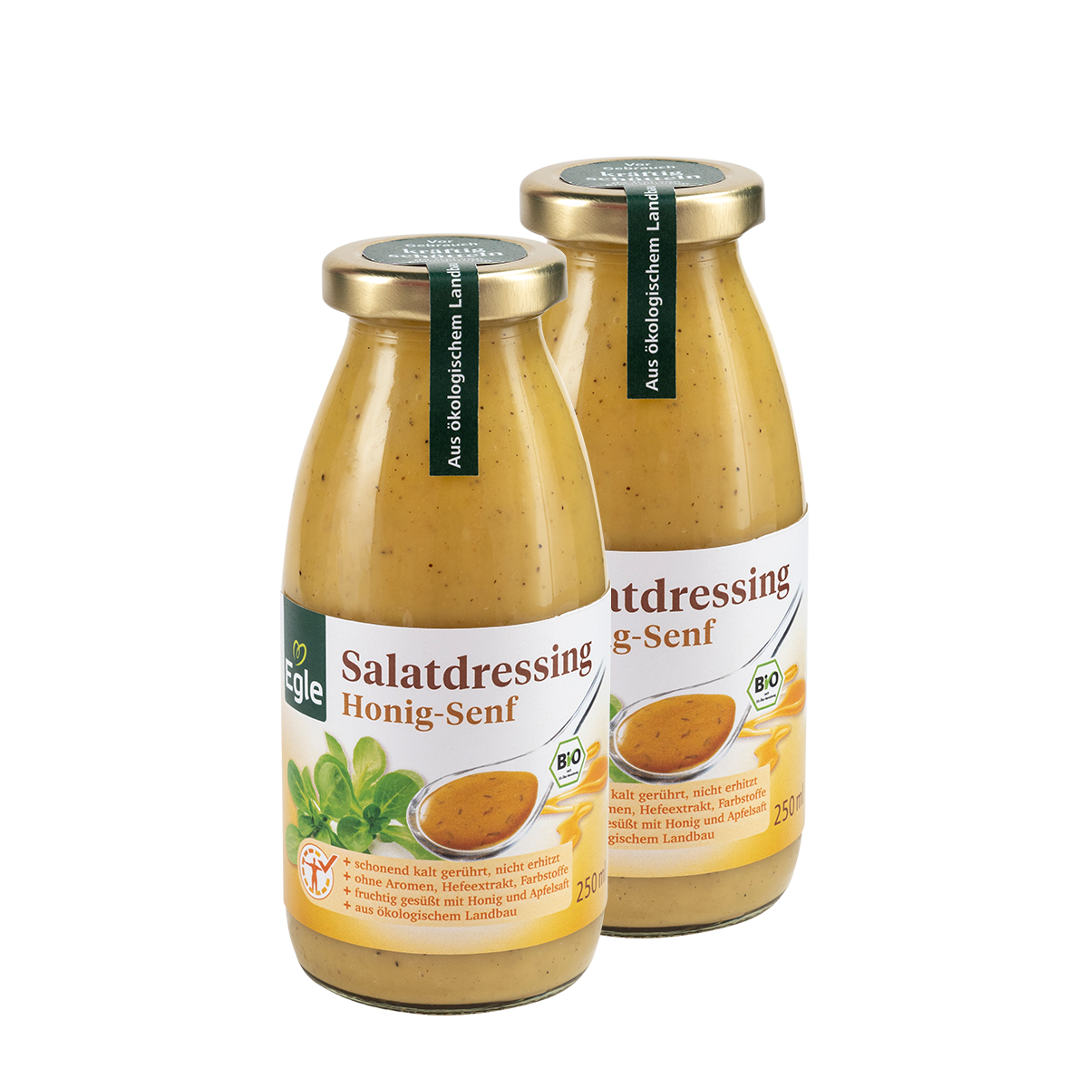 BIO Salatdressing Honig-Senf, 2 x 250 ml