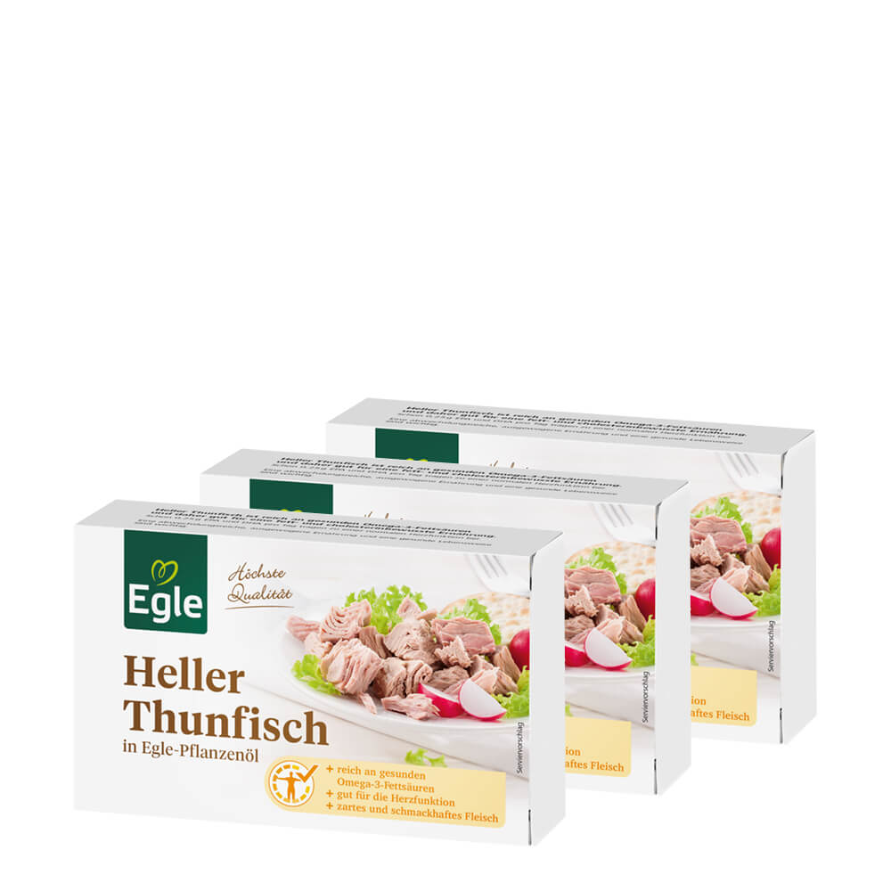 Heller Thunfisch in Öl, 3 x 115 g