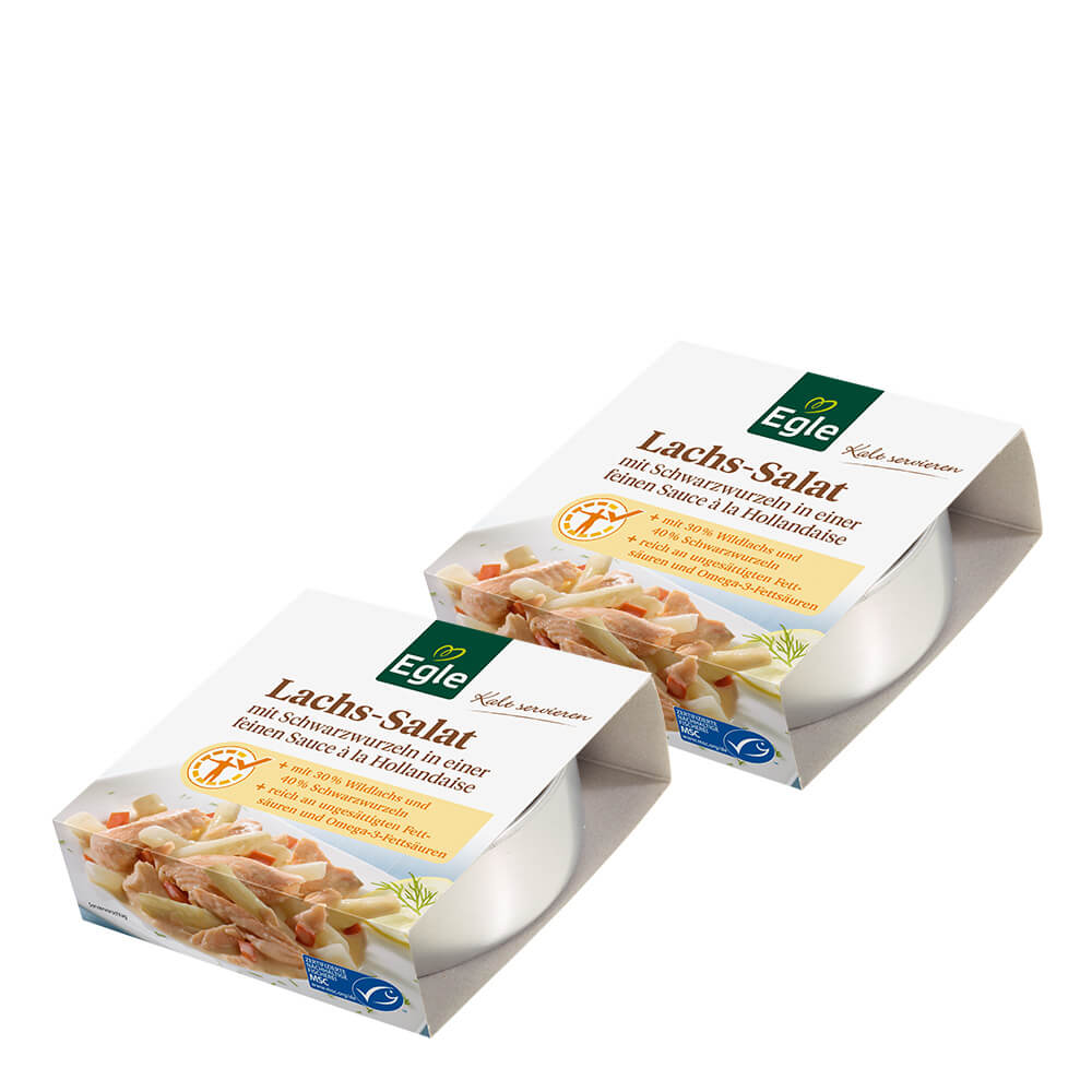 Wildlachs-Salat mit Schwarzwurzel-Gemüse Wildlachs-Salat mit Schwarzwurzel-Gemüse