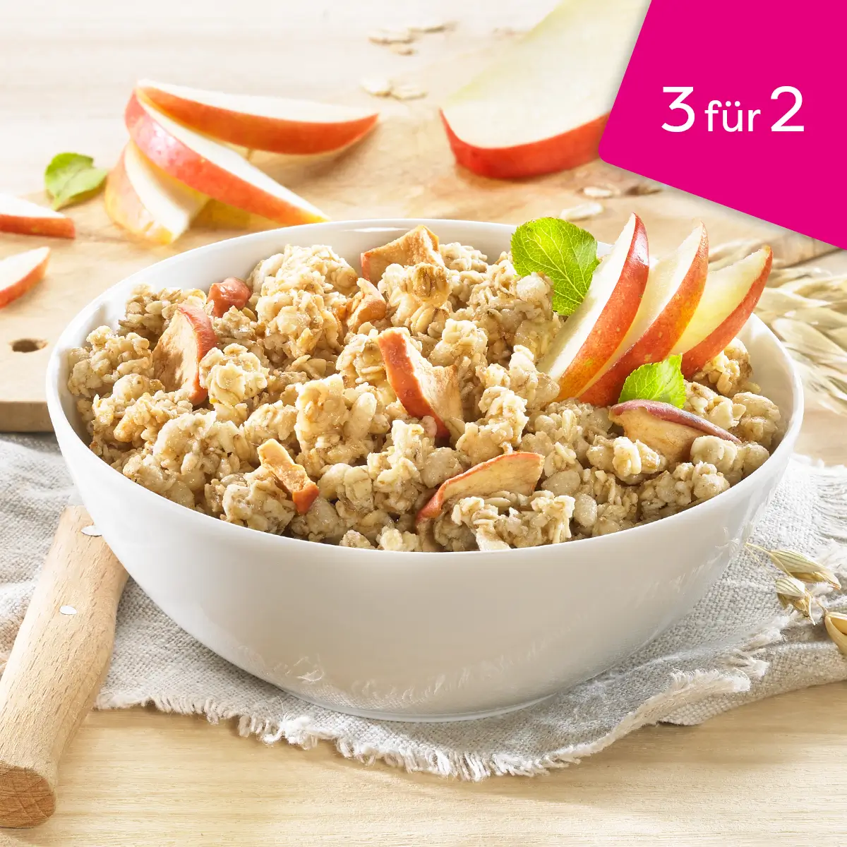 Bio Apfel-Knusper-Müsli, 3 für 2