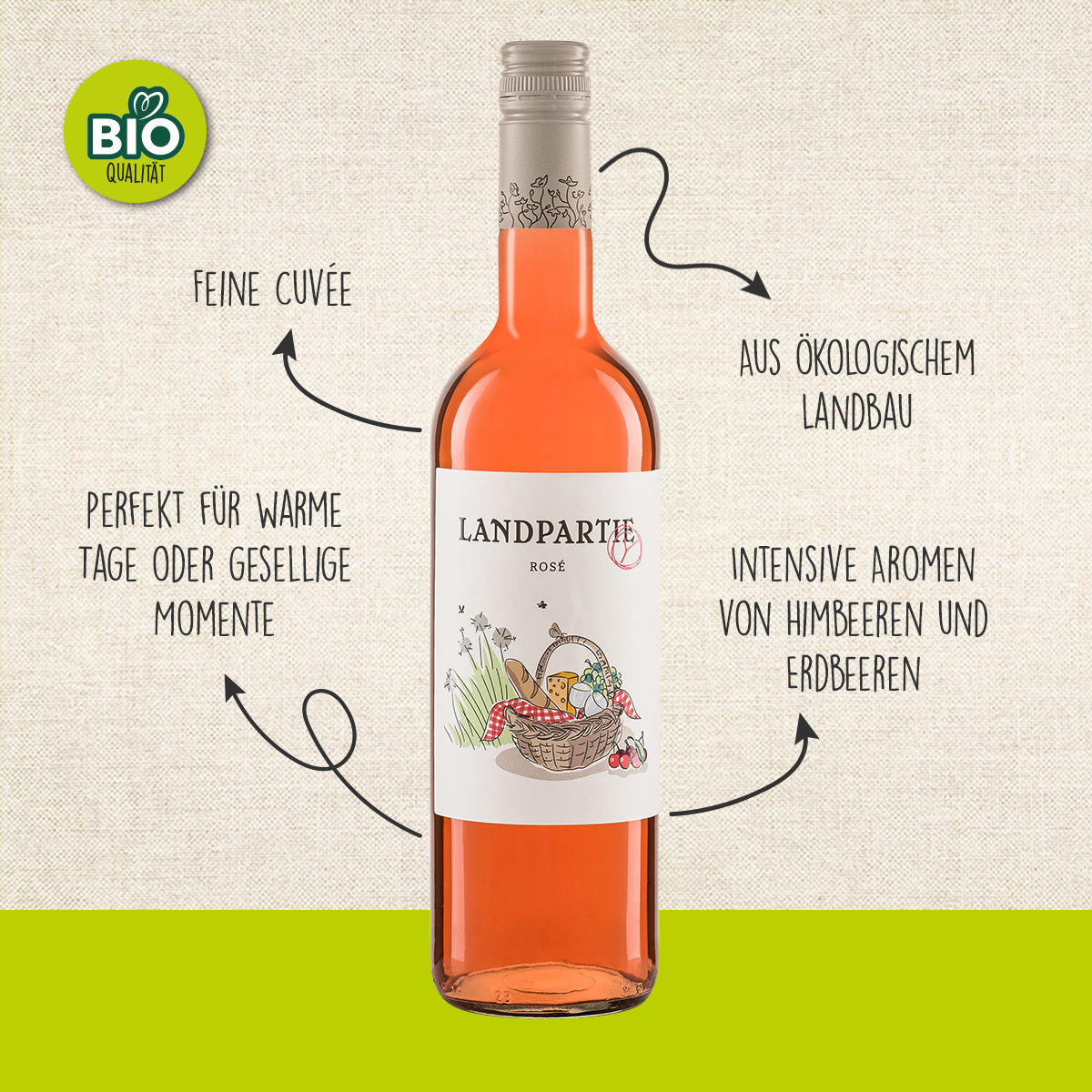 BIO Landparty Rosé, 0,75 l