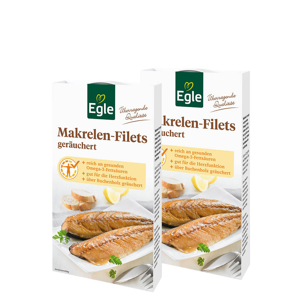 Makrelen-Filets geräuchert, 2 x 190 g