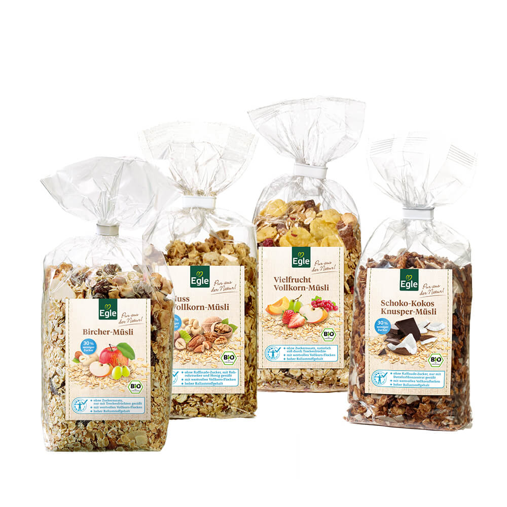 Müsli-Paket "zuckerbewusst" 4 x 200 g Müsli-Paket "zuckerbewusst" 4 x 200 g