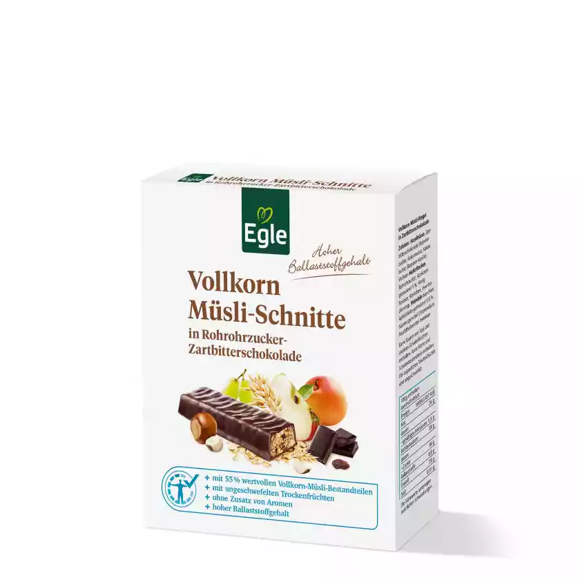 Vollkorn-Müslischnitten in Schokolade, 6 x 50 g