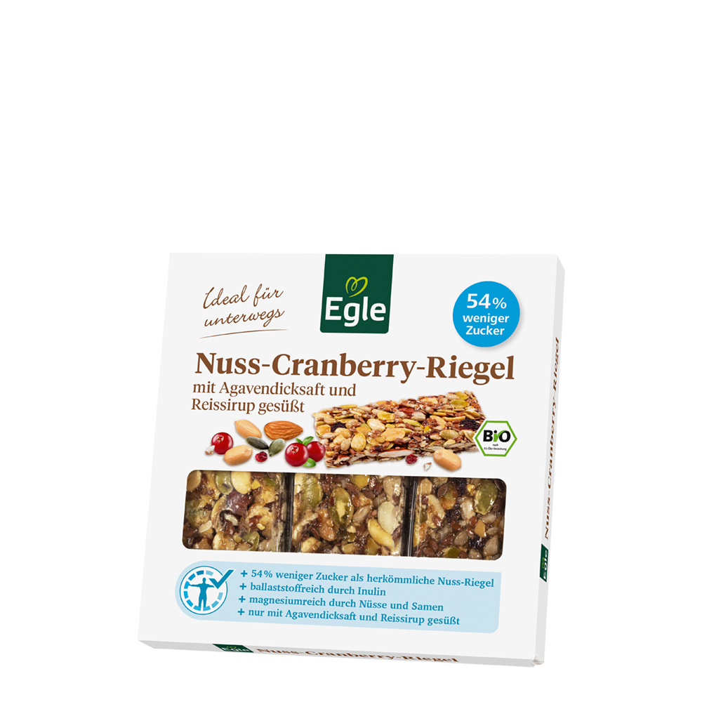 Bio Nuss-Cranberry-Riegel - 3 x 25 g