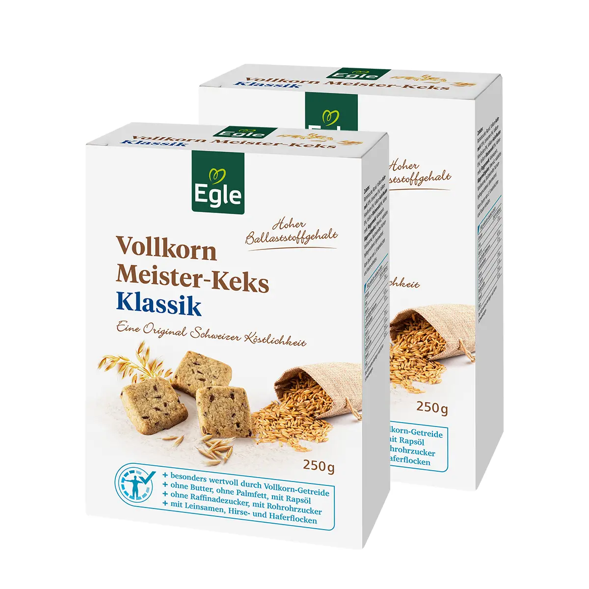 Vollkorn-Meisterkeks Klassik, 2 x 250 g