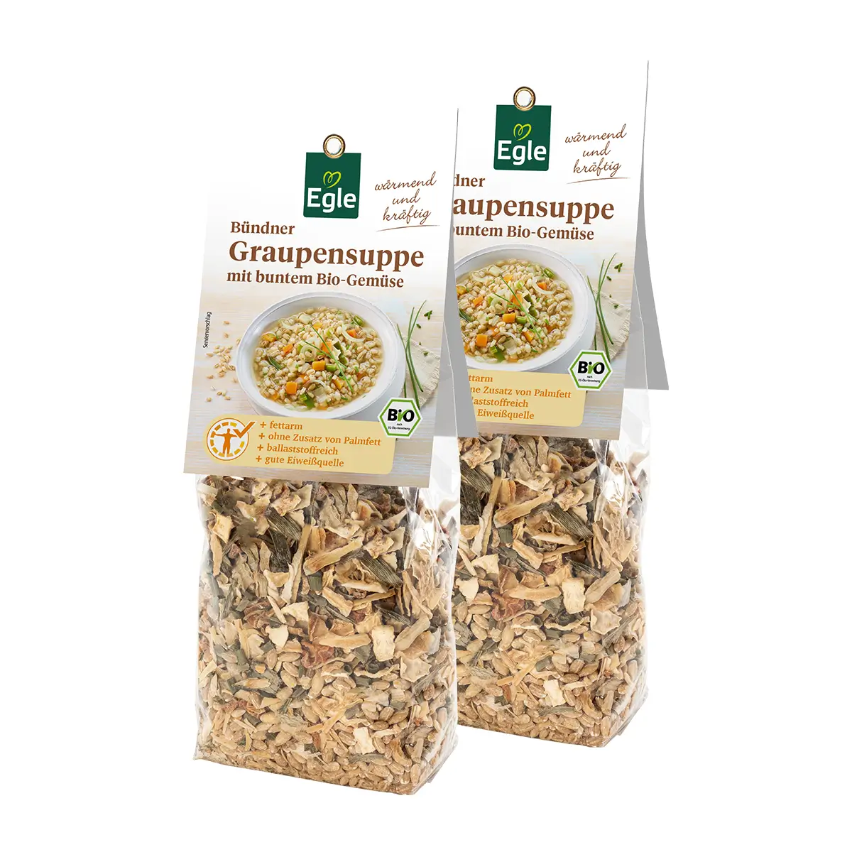 BIO Bündner Graupensuppe, 2 x 175 g
