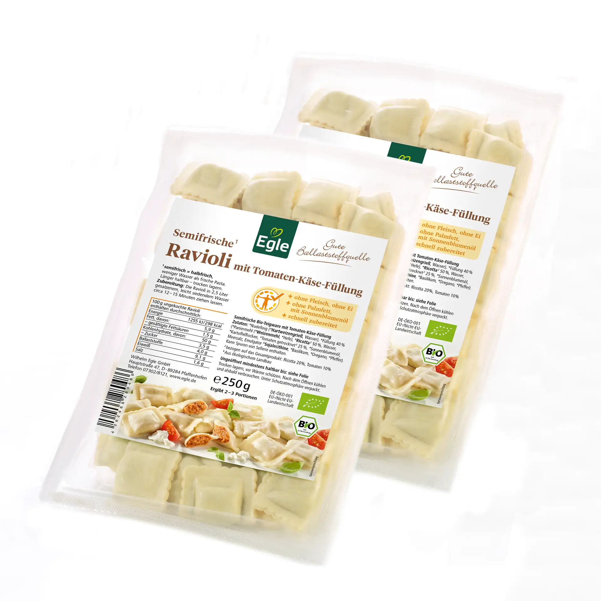 Ravioli mit Tomaten Käse Füllung