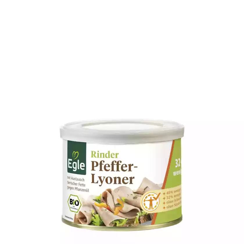 BIO Rinder-Pfeffer-Lyoner, 200 g
