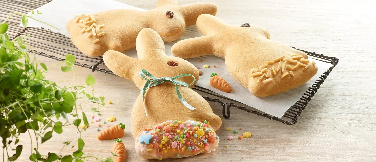 Rezept: Hasen aus Hefeteig