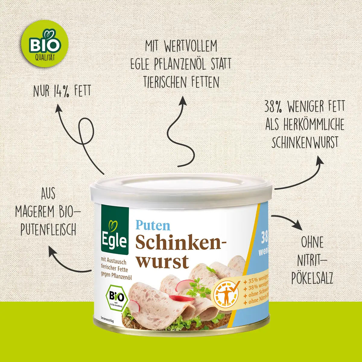 Bio Puten-Wurst-Paket, 3 x 200 g